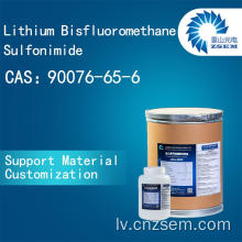 Litija bistrifluorometāna sulfonimīda fluorēts materiāls
